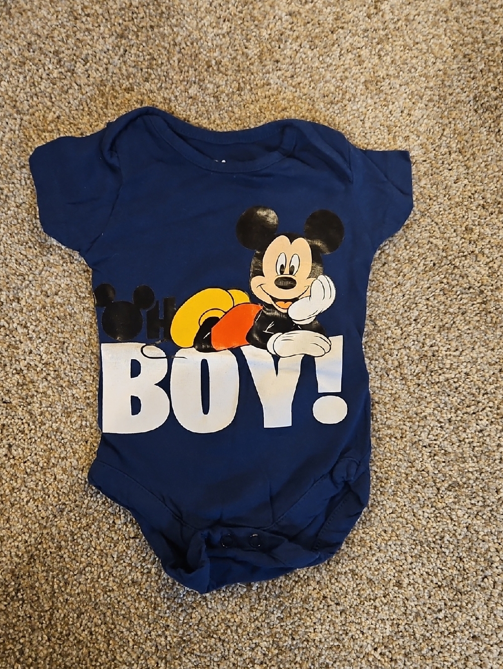 Disney Navy Baby One-Piece with Mickey Mouse Graphic